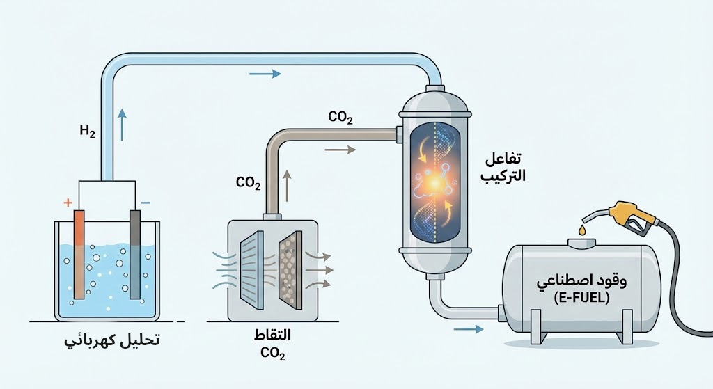 الوقود الاصطناعي (E-fuel): نفط المستقبل يُصنع من الهواء والماء والكهرباء