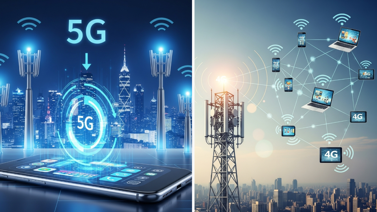 ما الفرق بين الجيل الرابع (4G) والجيل الخامس (5G)؟
