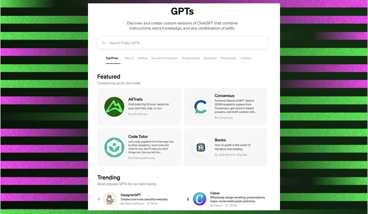 OpenAI تطلق متجر التطبيقات GPT Store