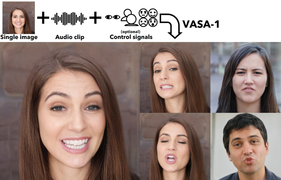 مايكروسوفت فاسا-1 : أداة تحول صورة وملف صوت لوجه يتكلم